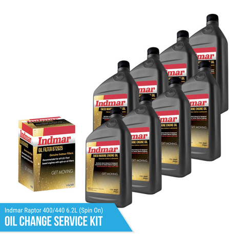 Indmar Oil Change Kit - Raptor 400/440 6.2L (Spin-On)