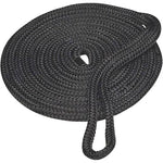 Seachoice Double Braid Nylon Dock Line - Black