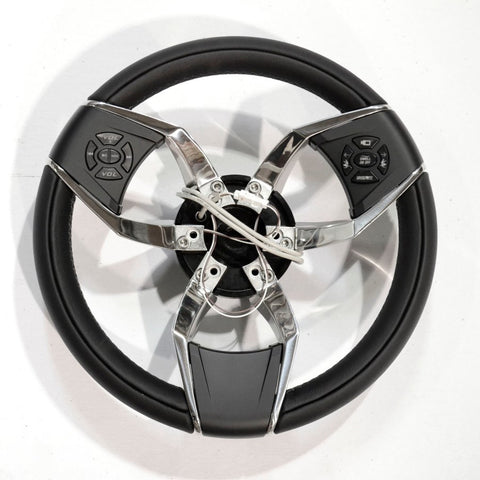 Wheel, Steering, Ettore, 3 Spk, Chrome